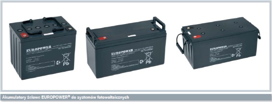 Akumulatory żelowe EUROPOWER® do systemów fotowoltaicznych